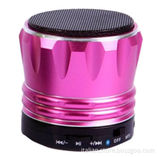 Metal portable wireless speaker, supports FM radio Bluetooth speaker for smartphone